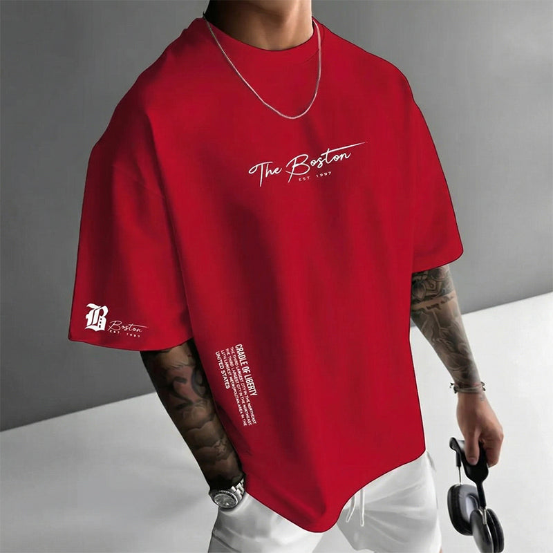 👕🏙️ ¡50 % DE DESCUENTO AHORA! Camiseta de estilo urbano para hombre de corte holgado: mezcla de algodón de primera calidad, corte oversize desenfadado y estampado gráfico ✨