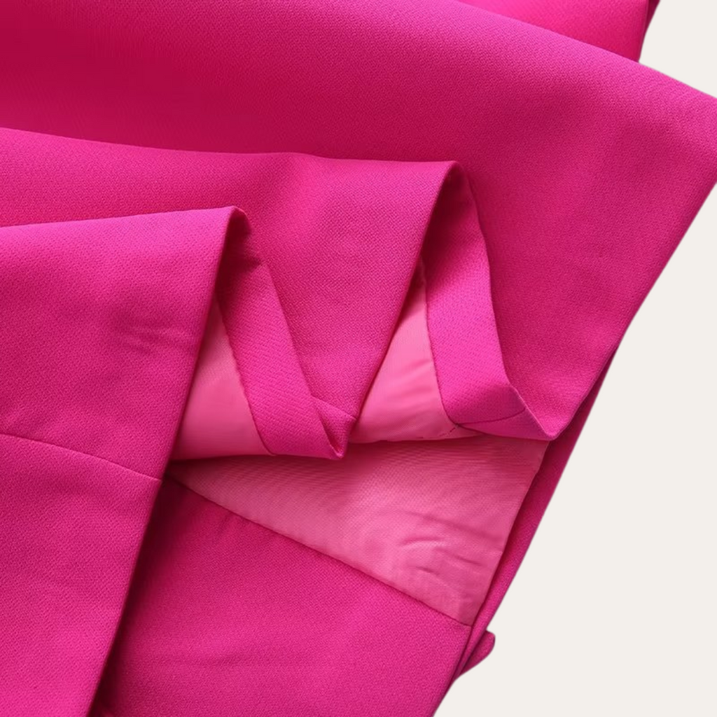 Conjunto de chaqueta con cinturón y pantalones de pierna ancha para mujer