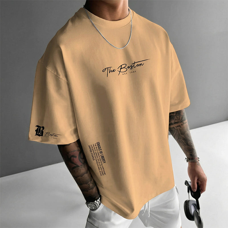 👕🏙️ ¡50 % DE DESCUENTO AHORA! Camiseta de estilo urbano para hombre de corte holgado: mezcla de algodón de primera calidad, corte oversize desenfadado y estampado gráfico ✨