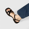 Women’s Leather Block Heel Sandals - Klyne Studios