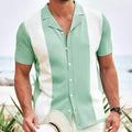 Polo para hombre con rayas en contraste y corte entallado