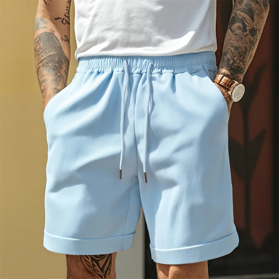 Pantalones cortos de cintura elástica para hombre