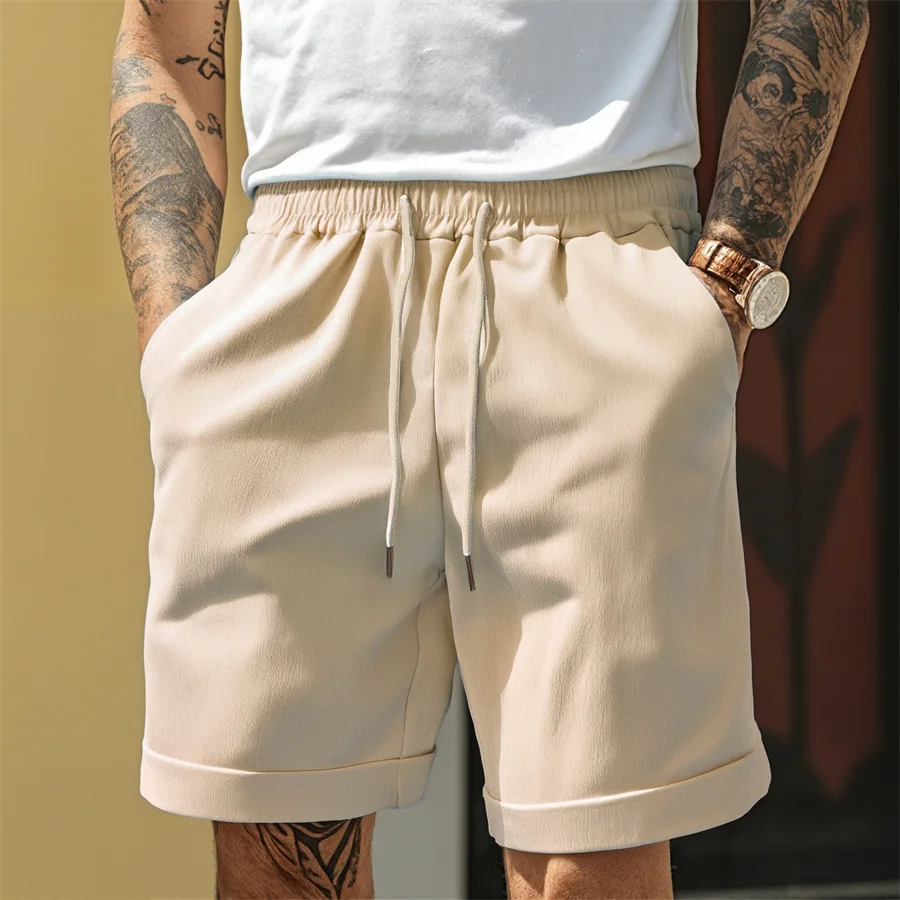 Pantalones cortos de cintura elástica para hombre