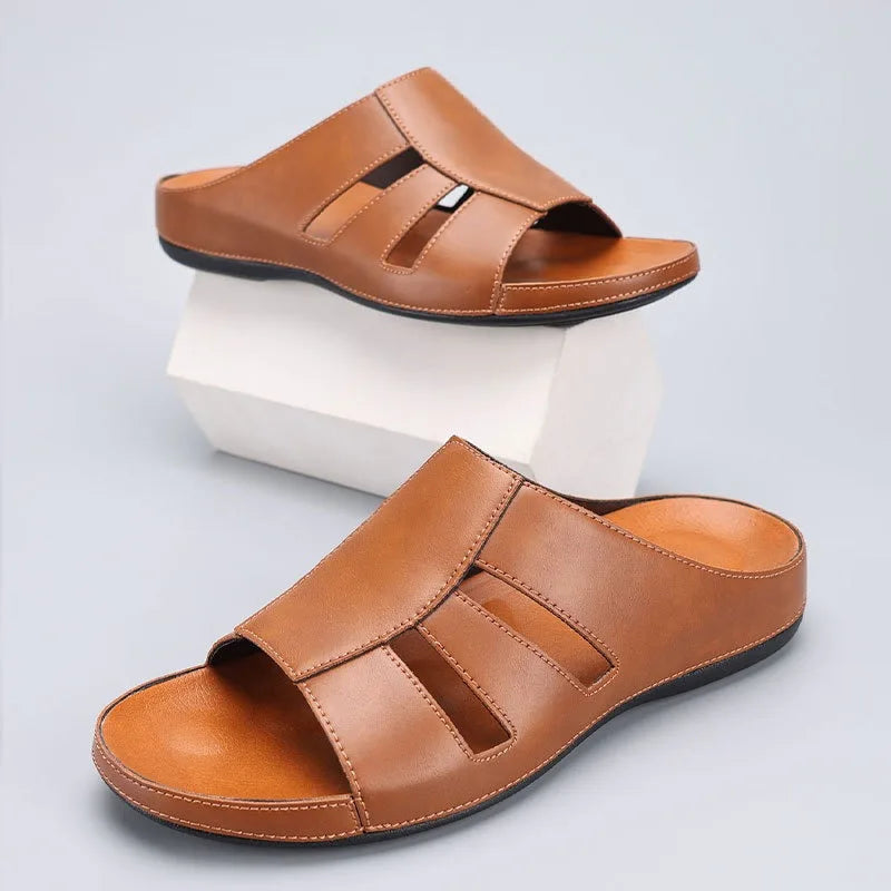 Men Slip On Slides Open Toe Sandals - Klyne Studios