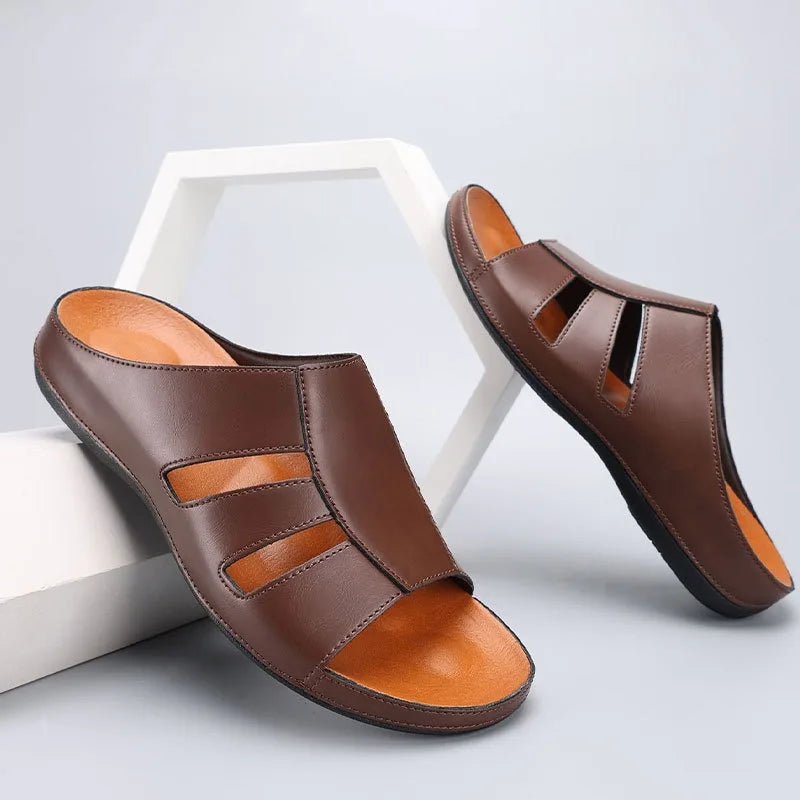Men Slip On Slides Open Toe Sandals - Klyne Studios