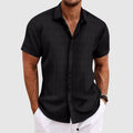 Camisa de manga corta a rayas para hombre