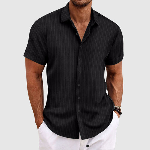 Camisa de manga corta a rayas para hombre