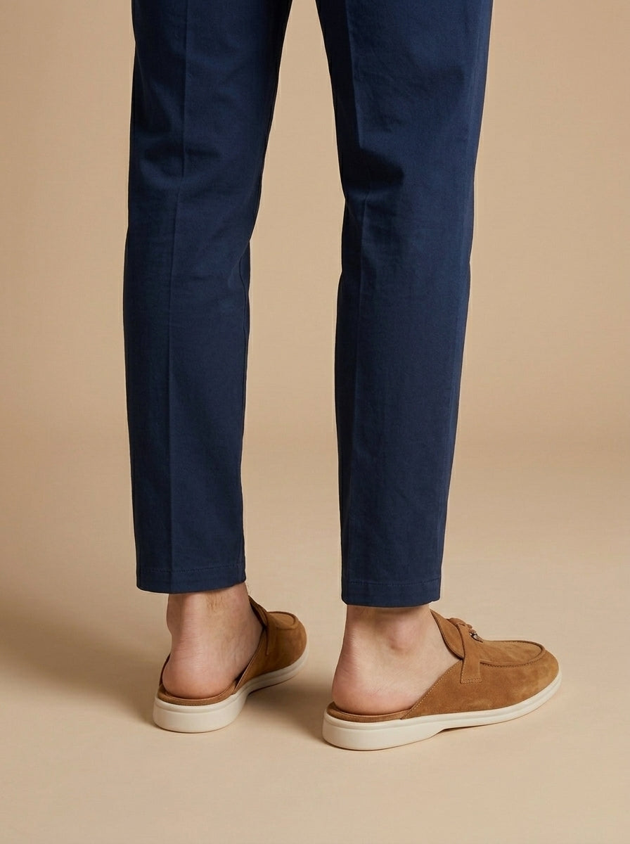 Men Suede Mule Loafers Slip On Open Back Casual - Klyne Studios