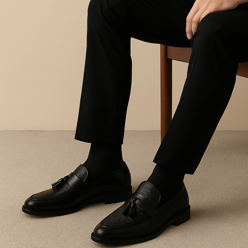 Men’s Woven Tassel Loafers Slip-On - Klyne Studios