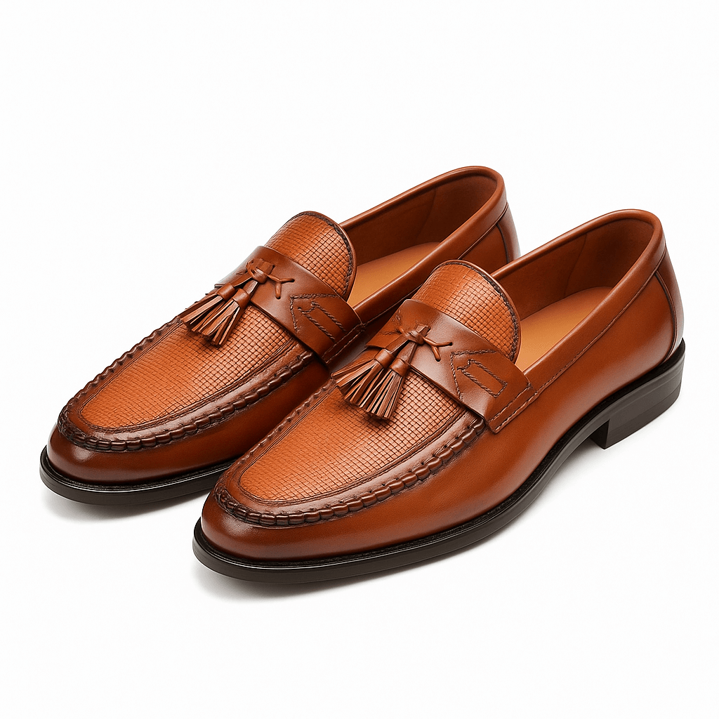 Men’s Woven Tassel Loafers Slip-On - Klyne Studios