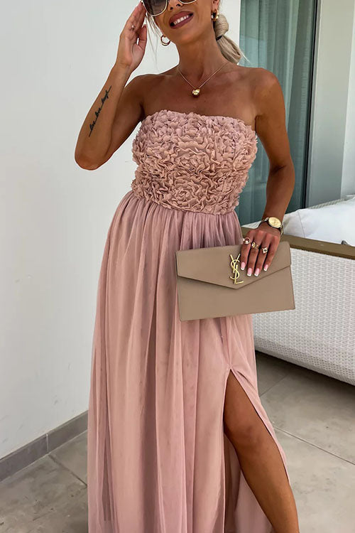 Vestido largo con abertura para mujer