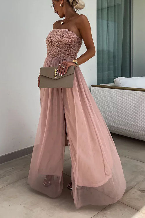 Vestido largo con abertura para mujer