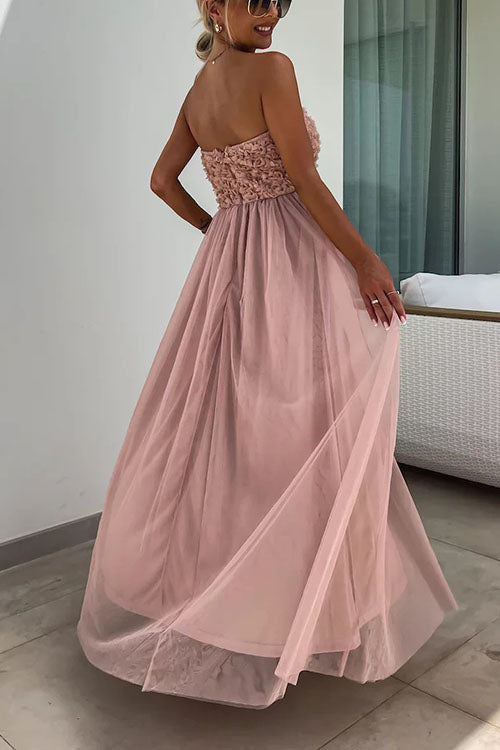 Vestido largo con abertura para mujer