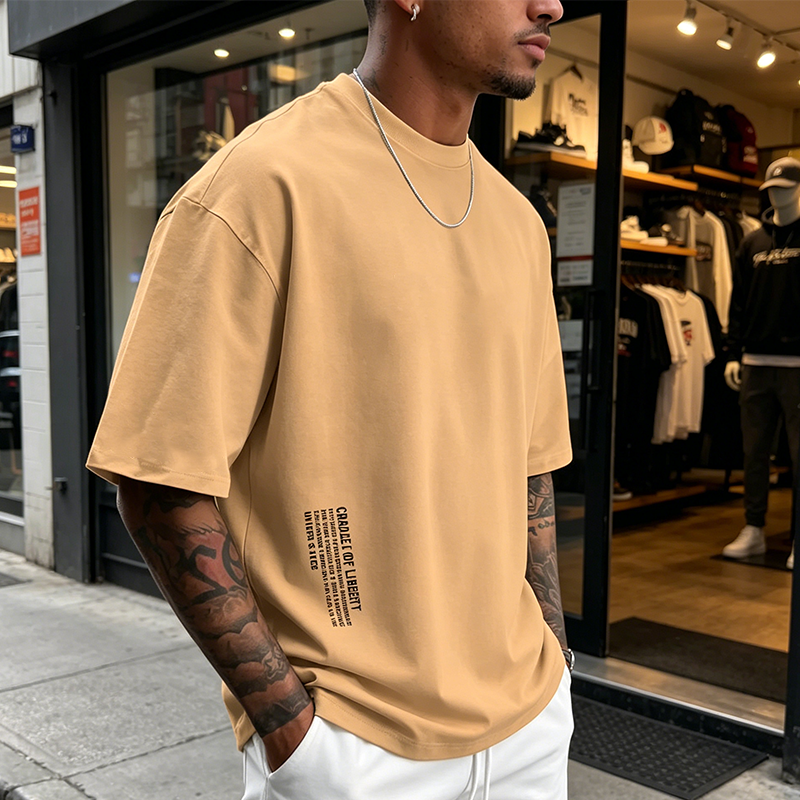 👕🏙️ ¡50 % DE DESCUENTO AHORA! Camiseta de estilo urbano para hombre de corte holgado: mezcla de algodón de primera calidad, corte oversize desenfadado y estampado gráfico ✨