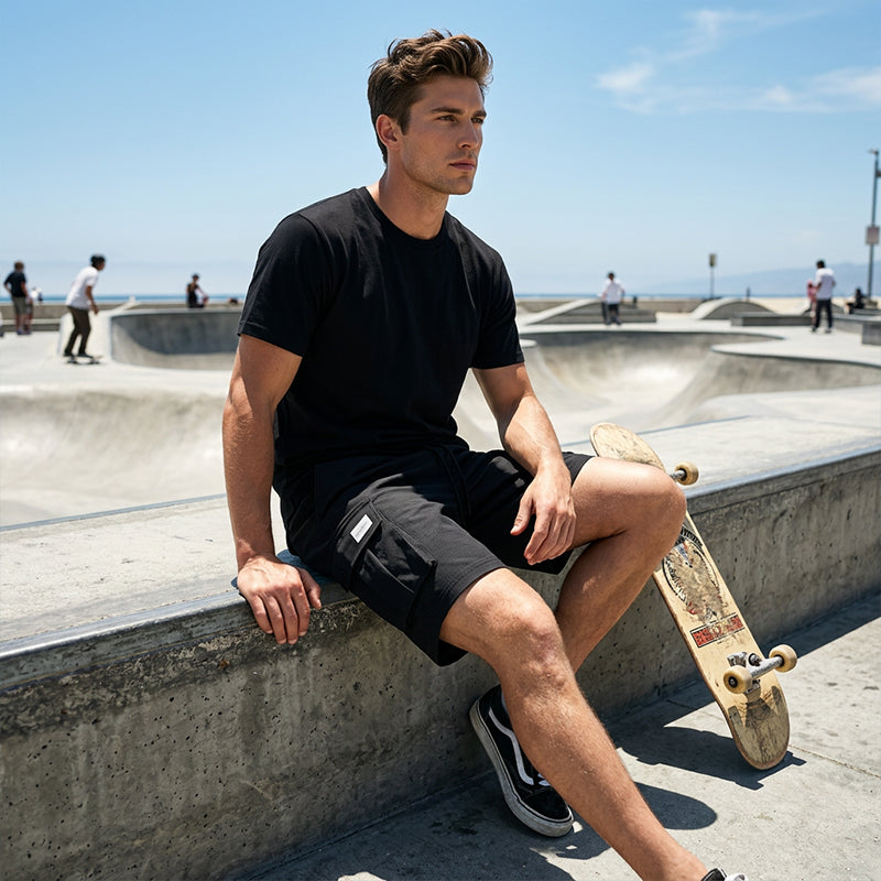 pantalones cortos cargo de verano para hombre