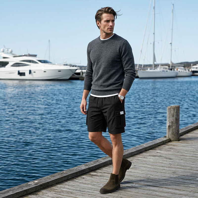pantalones cortos cargo de verano para hombre
