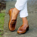 Women’s Leather Slip-On Loafers - Klyne Studios