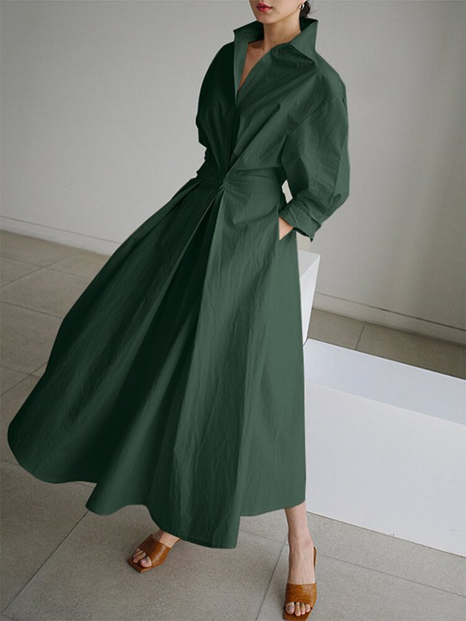 Vestido largo informal de mujer