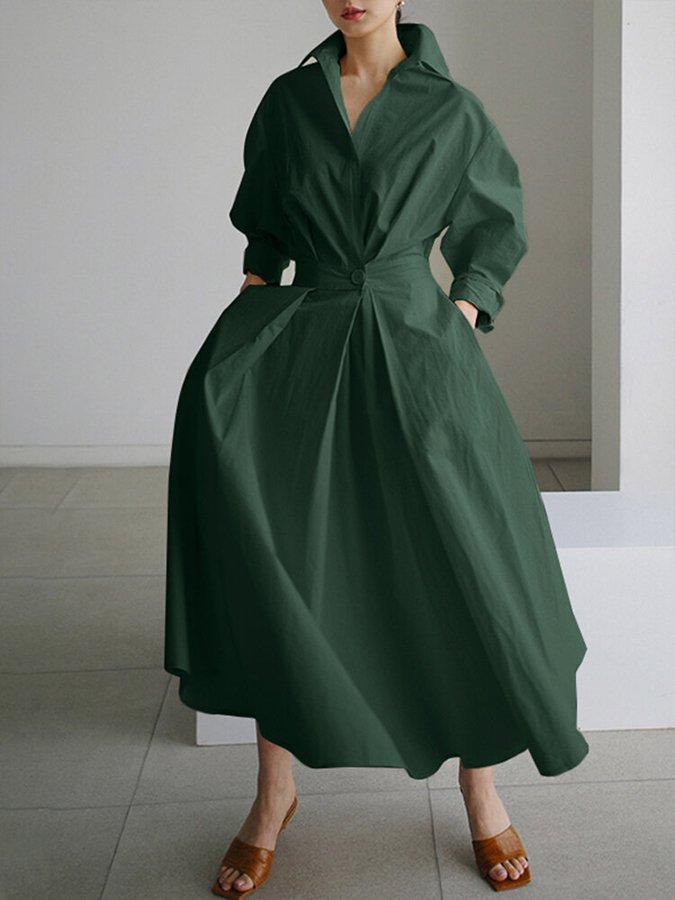 Vestido largo informal de mujer